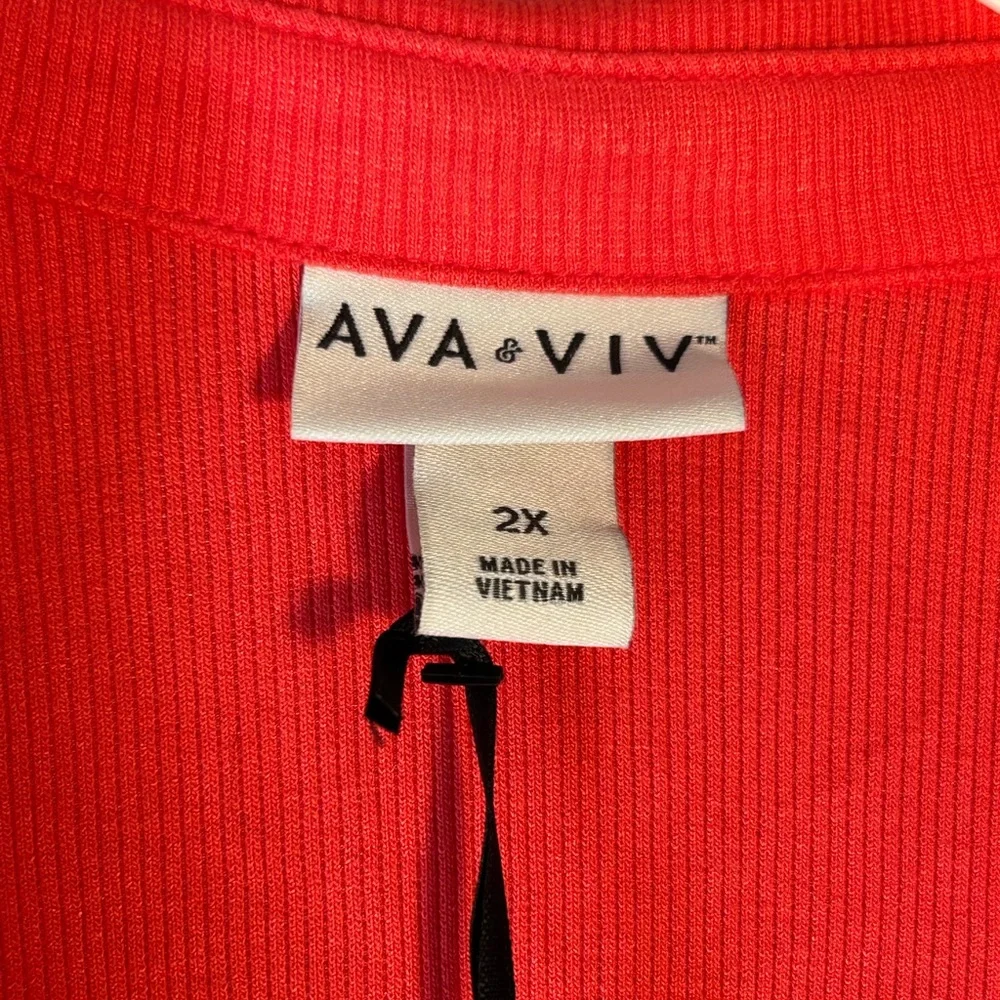 Ava & Viv Vibrant Red Polo Shirt - Picture 3 of 4